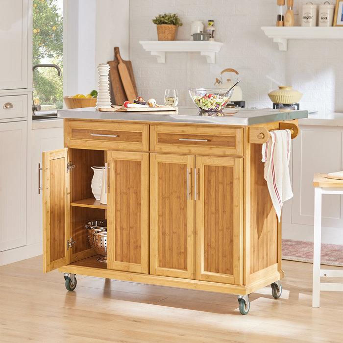 Brambly Cottage Kenwood 107Cm Wide Rolling Kitchen Trolley with